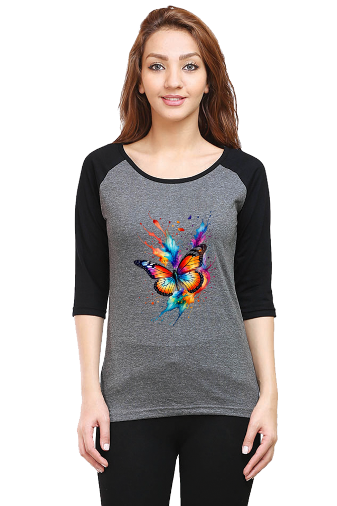 Butterfly 3/4 Sleeve T-Shirt