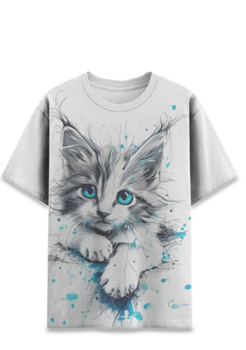 Cat Sports Half Sleeve T-Shirt