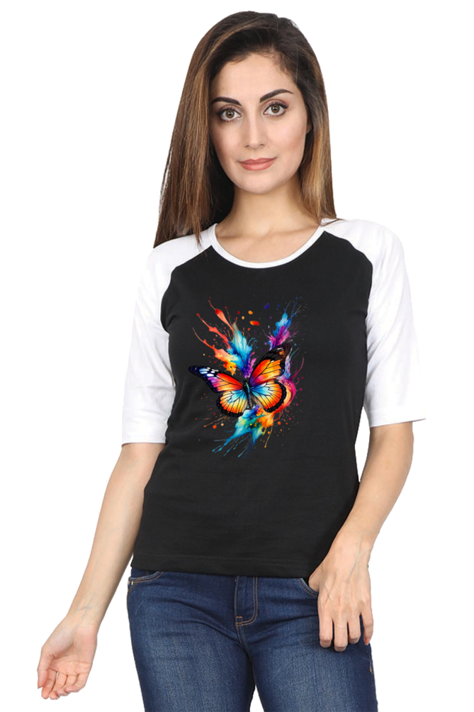 Butterfly 3/4 Sleeve T-Shirt