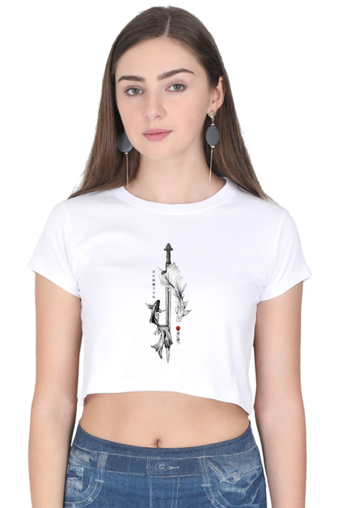 Fish And Sword Crop Top