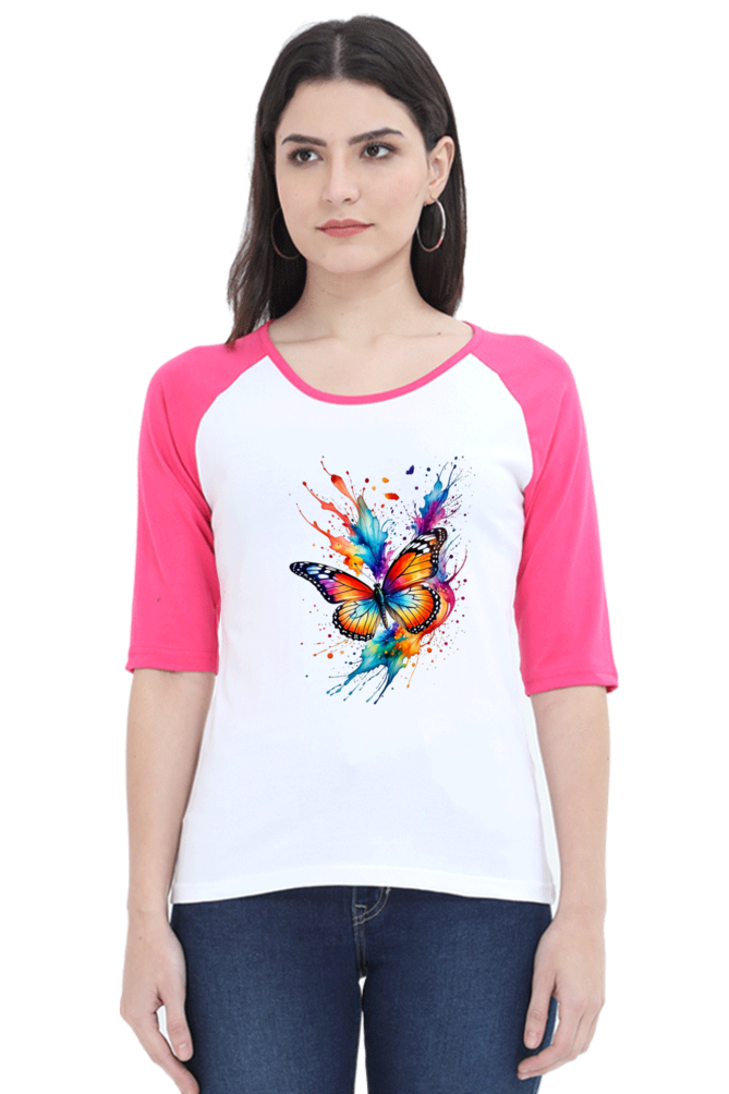 Butterfly 3/4 Sleeve T-Shirt