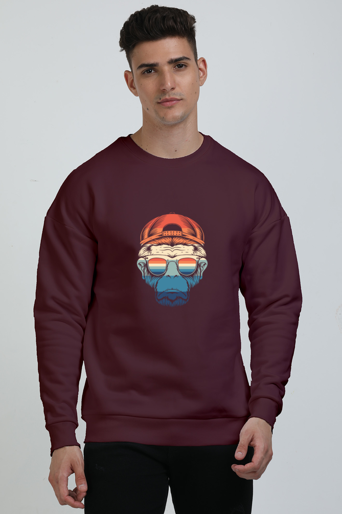 Custom Made Oversize Cotton Blend Round Neck Sweatshirt