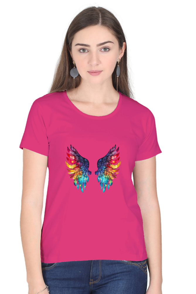 The Wings Half Sleeve T-Shirt For Womens