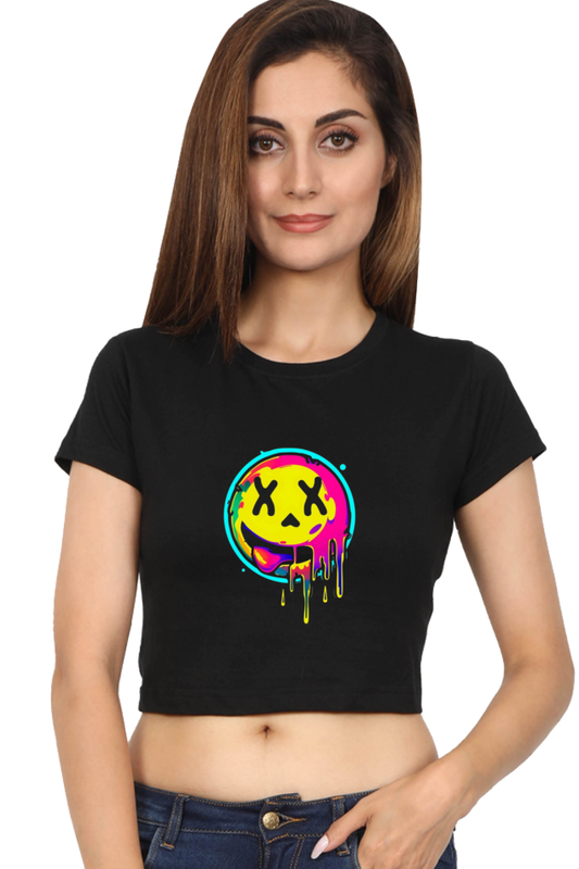 Emoji Crop Top For Women