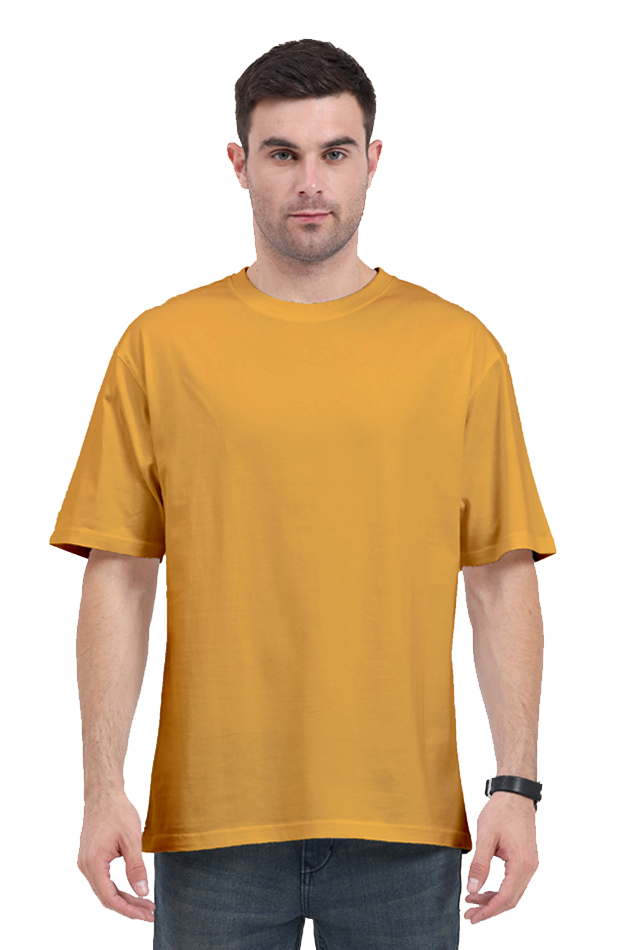 Cotton Blend Round Neck Oversized T-Shirt