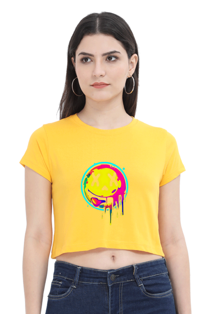 Emoji Crop Top For Women