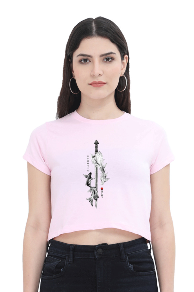 Fish And Sword Crop Top