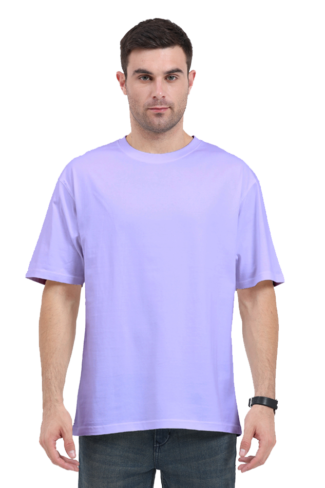 Cotton Blend Round Neck Oversized T-Shirt