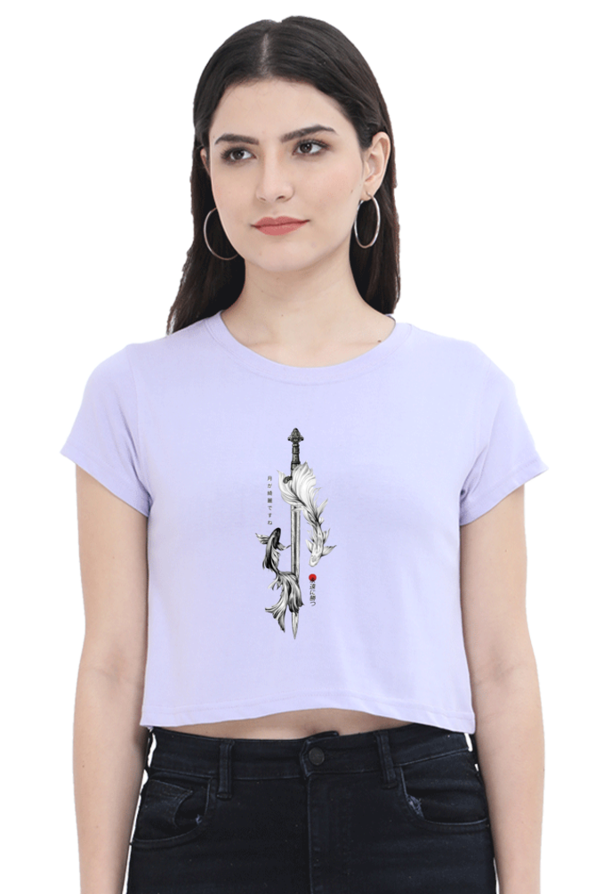 Fish And Sword Crop Top