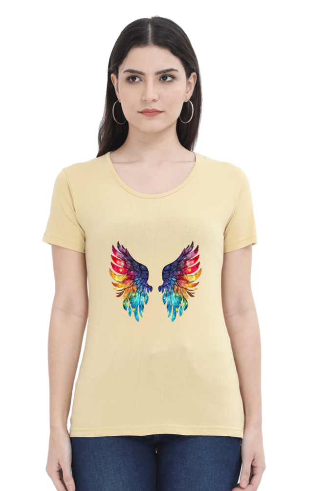 The Wings Half Sleeve T-Shirt For Womens