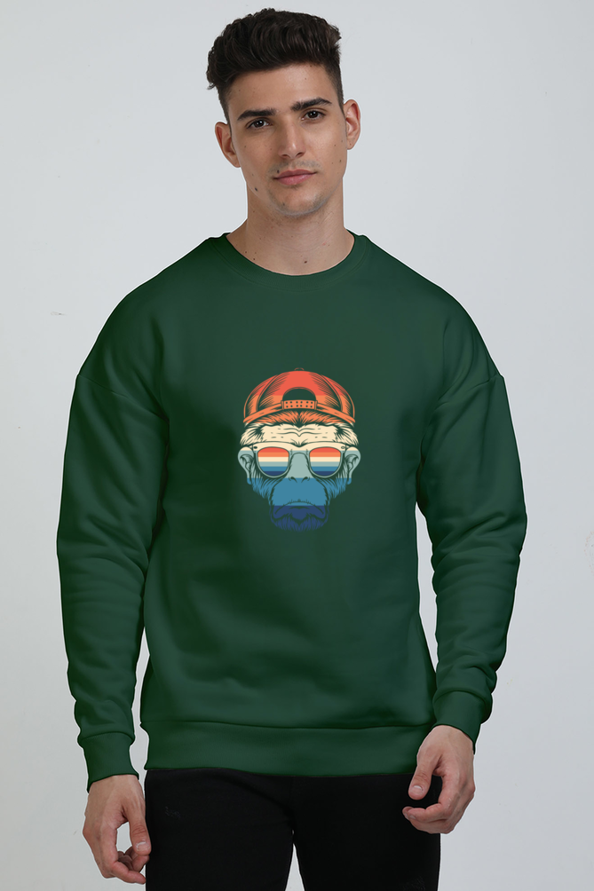 Custom Made Oversize Cotton Blend Round Neck Sweatshirt